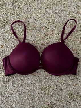 PINK Victoria's Secret Smooth Burgundy Push-Up Bra